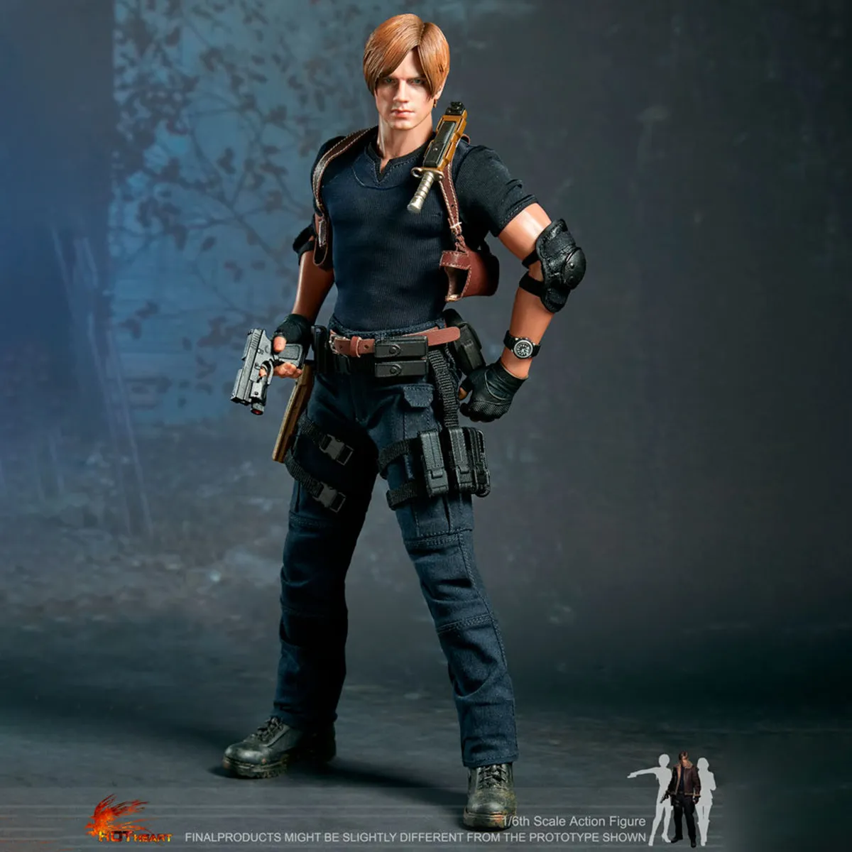 HiPlay Hot Heart Zombie Killer Kennedy Action Figure Battle Outfit Upgrade Version