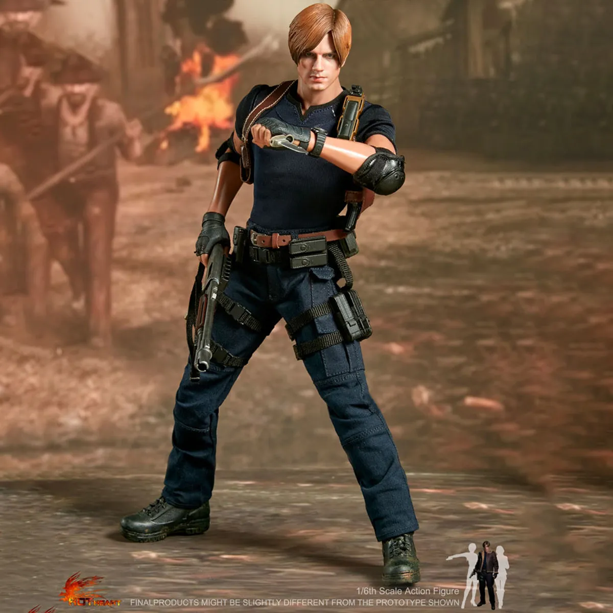 HiPlay Hot Heart Zombie Killer Kennedy Action Figure Battle Outfit Upgrade Version