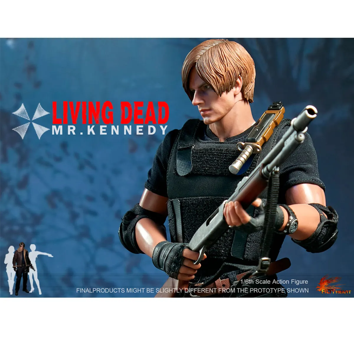 HiPlay Hot Heart Zombie Killer Kennedy Action Figure Battle Outfit Version