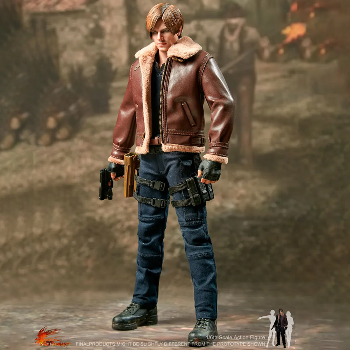 HiPlay Hot Heart Zombie Killer Kennedy Action Figure Jacket Upgrade Version