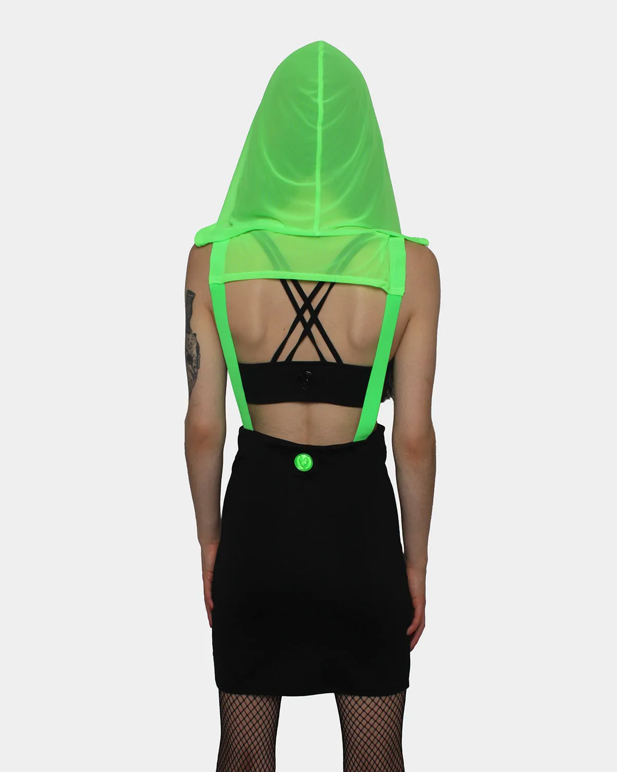 HOODED BRACE DRESS