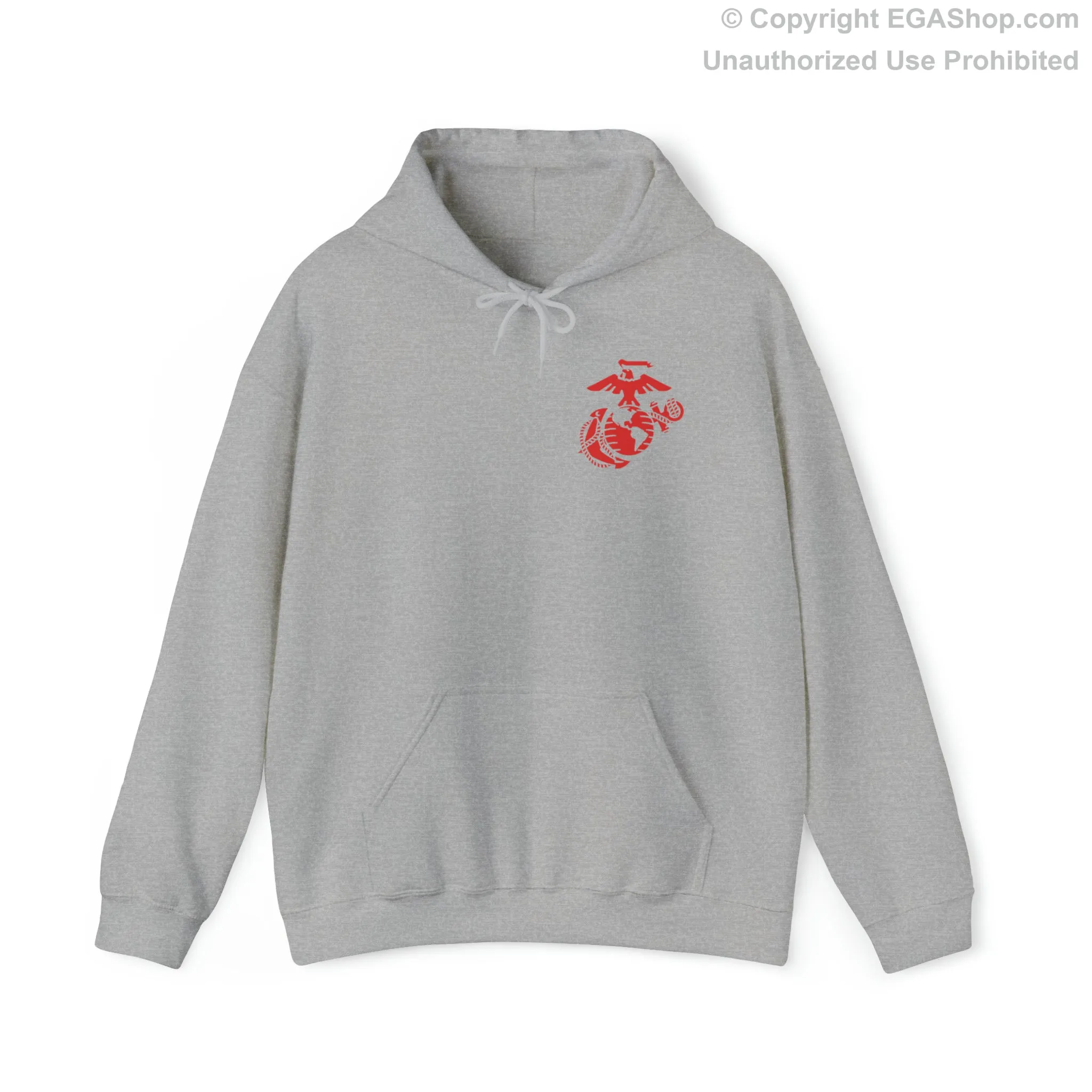 Hoodie: Alpha Co. MCRD Parris Island (1st Battalion Crest on BACK)