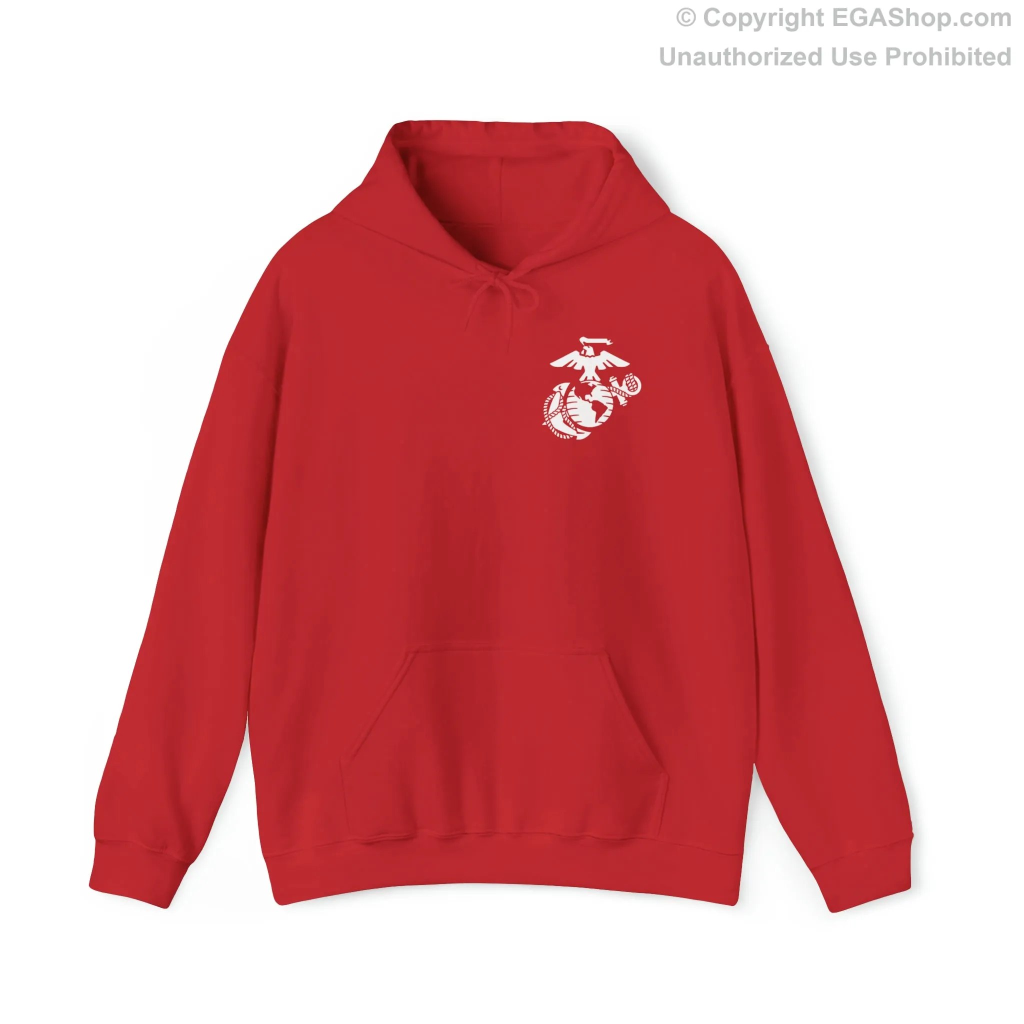 Hoodie: Alpha Co. MCRD Parris Island (1st Battalion Crest on BACK)