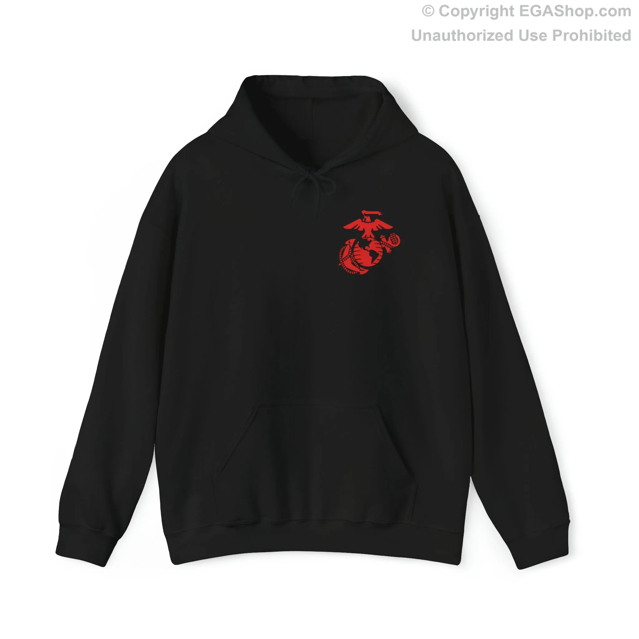 Hoodie: Alpha Co. MCRD Parris Island (1st Battalion Crest on BACK)