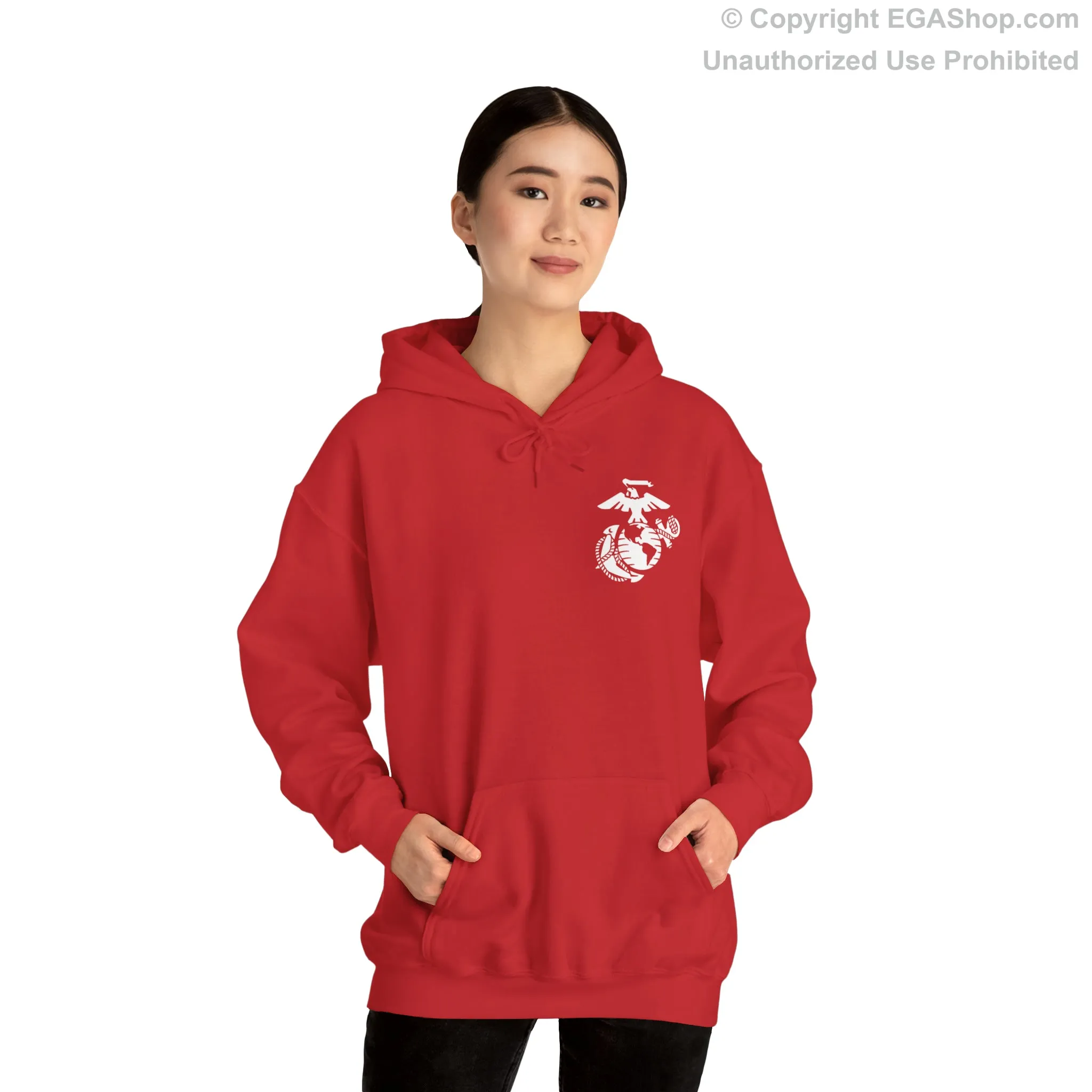 Hoodie: Bravo Co. MCRD Parris Island (1st Battalion Crest on BACK)