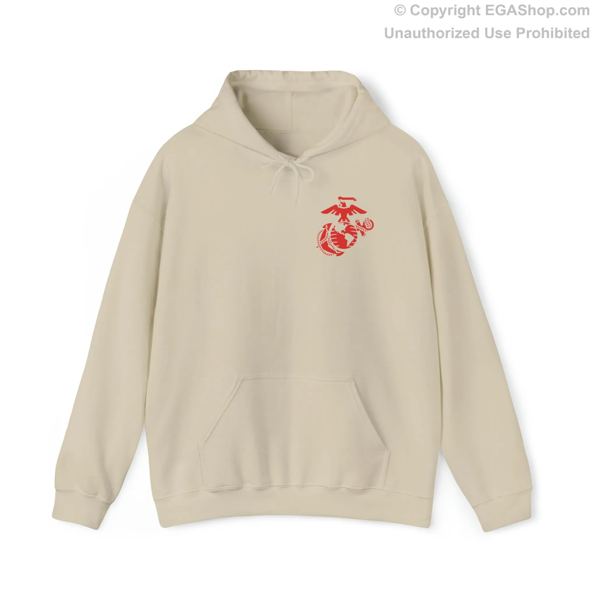 Hoodie: Bravo Co. MCRD Parris Island (1st Battalion Crest on BACK)