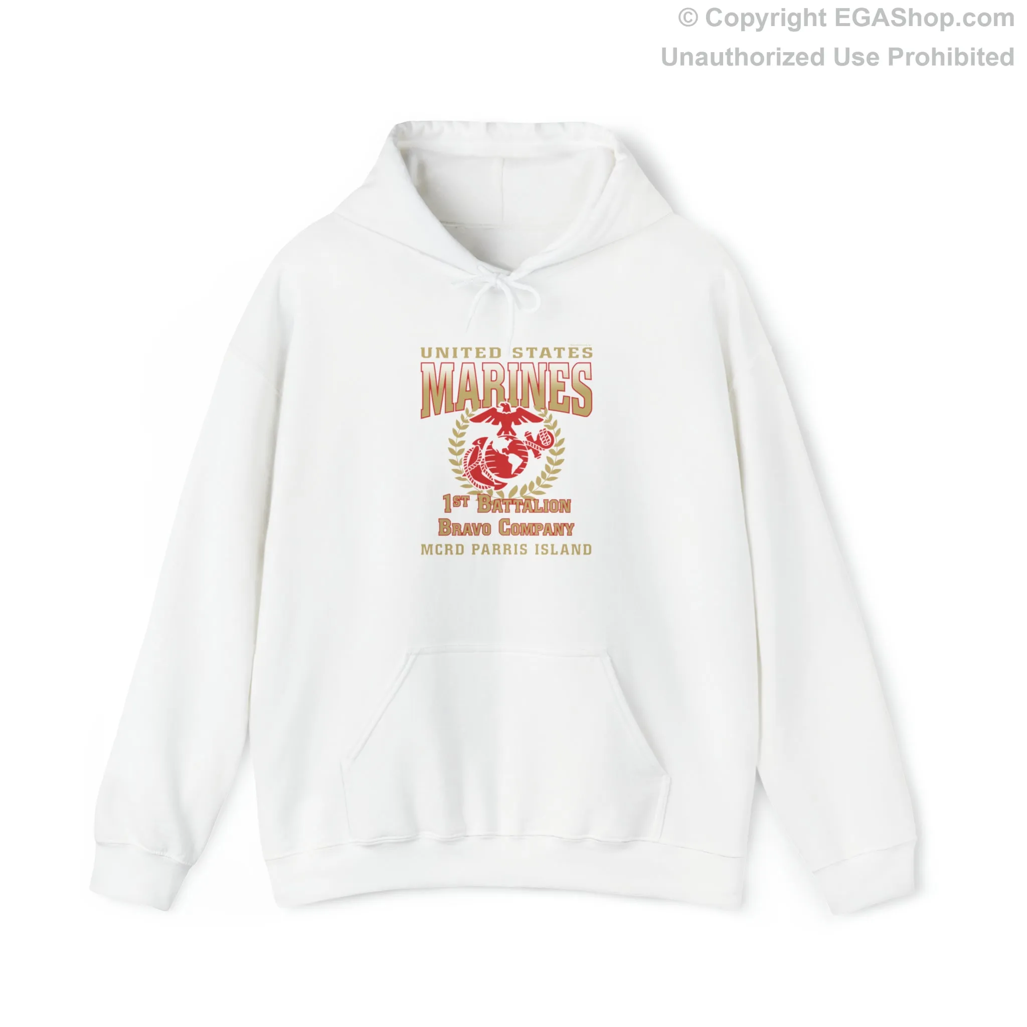 Hoodie: Bravo Co. MCRD Parris Island (EGA   Back Proud Family)