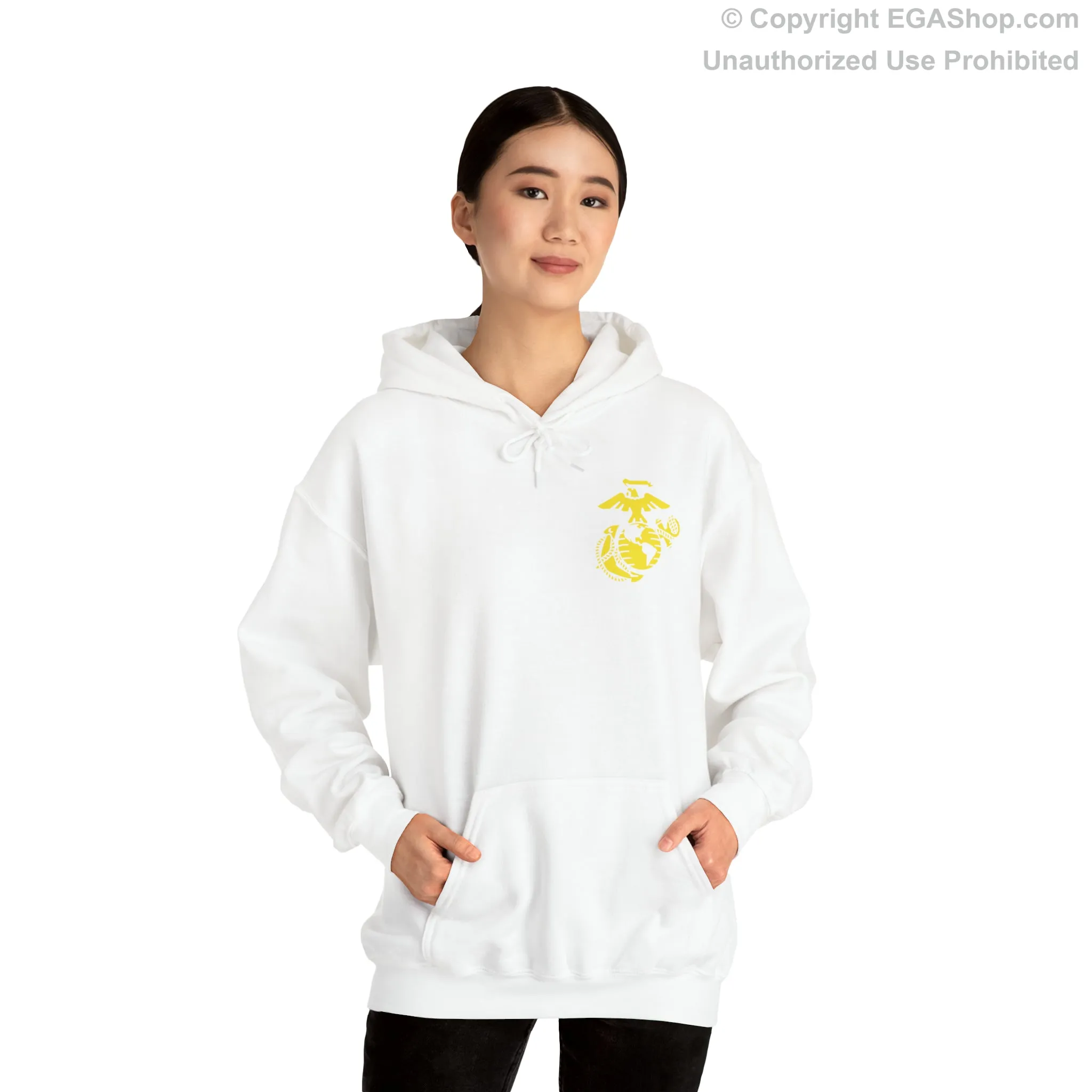 Hoodie: Fox Co. MCRD Parris Island (2nd Battalion Crest on BACK)