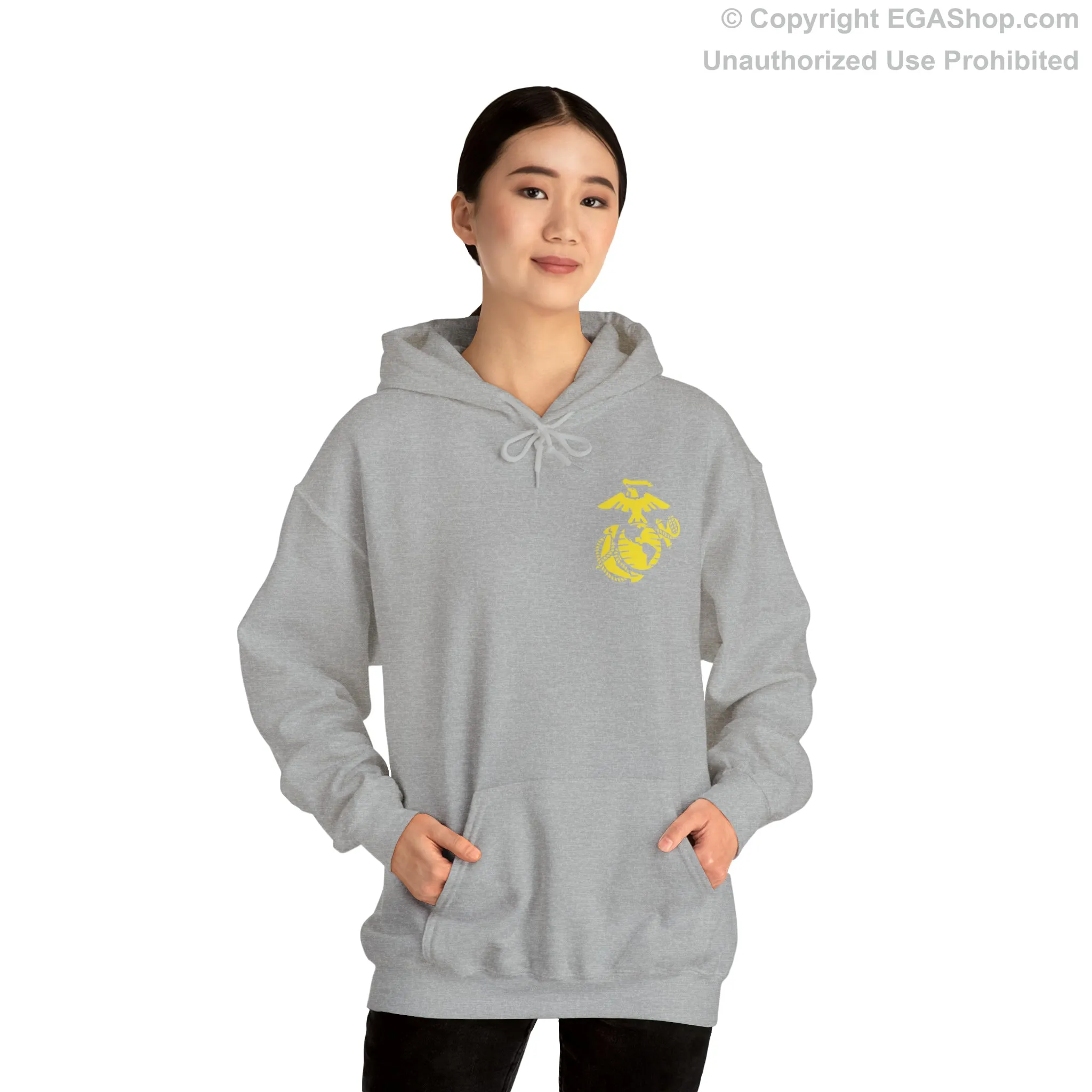 Hoodie: Fox Co. MCRD Parris Island (2nd Battalion Crest on BACK)