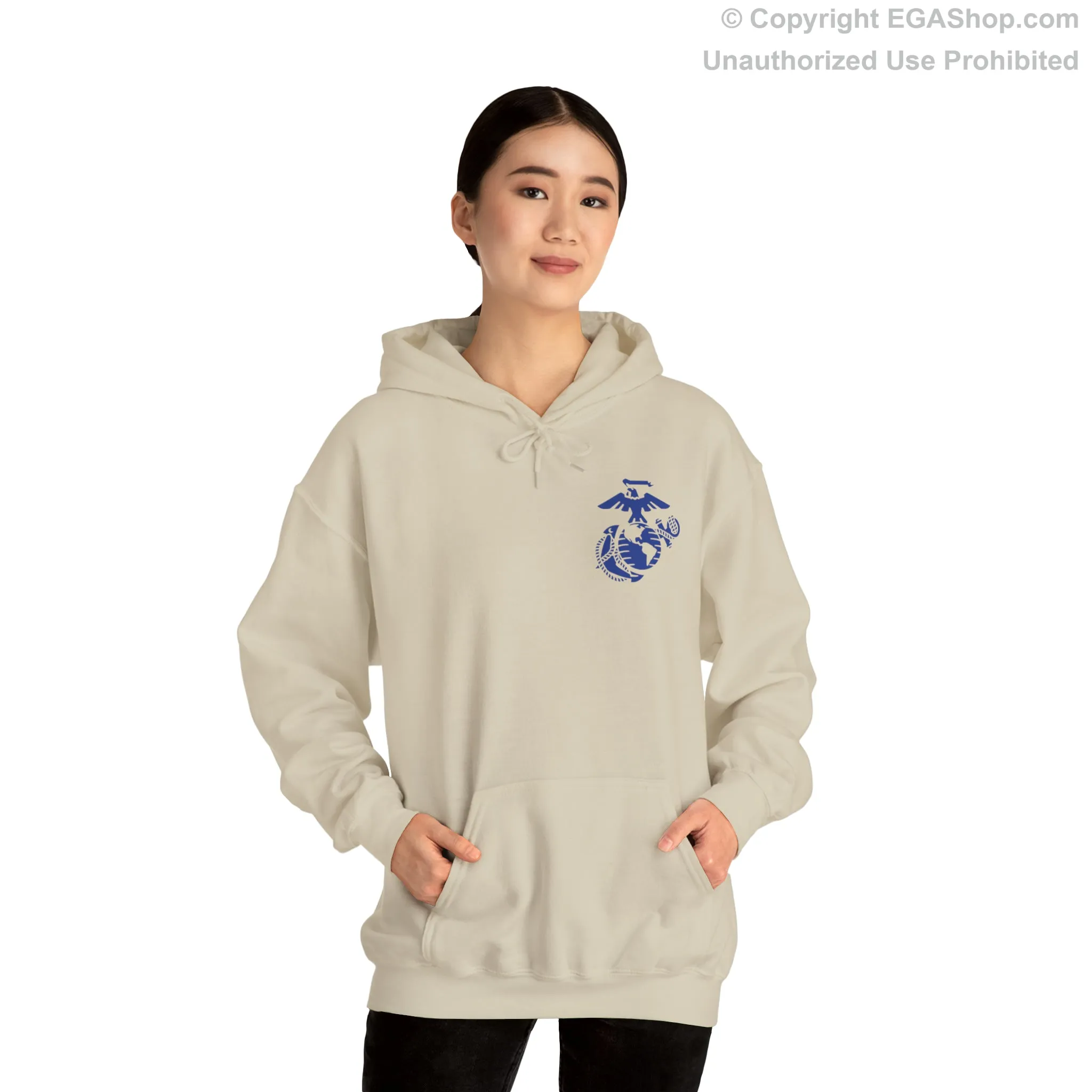 Hoodie: India Co. MCRD San Diego (3rd Battalion Crest on BACK)