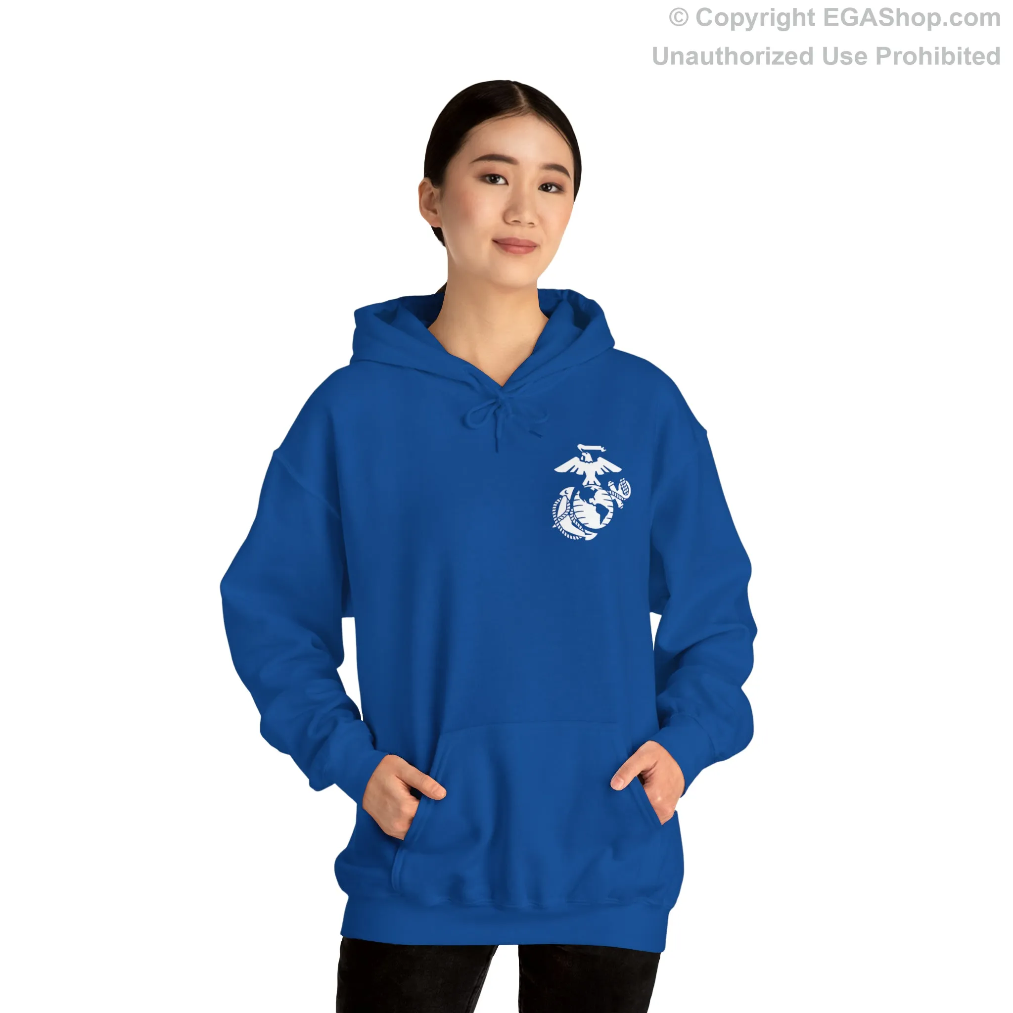 Hoodie: India Co. MCRD San Diego (3rd Battalion Crest on BACK)