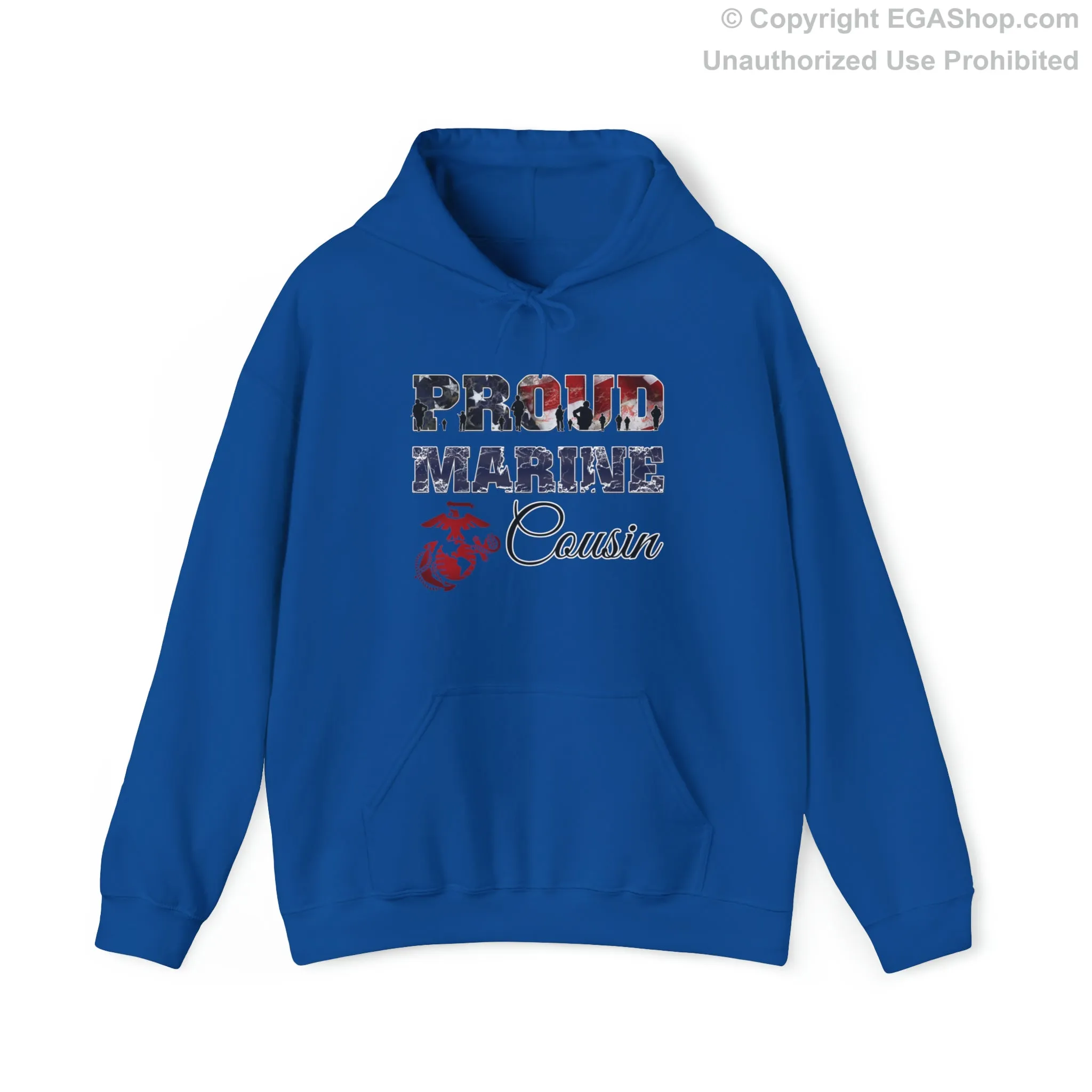 Hoodie Proud Marine Cousin (Your Choice of Colors)