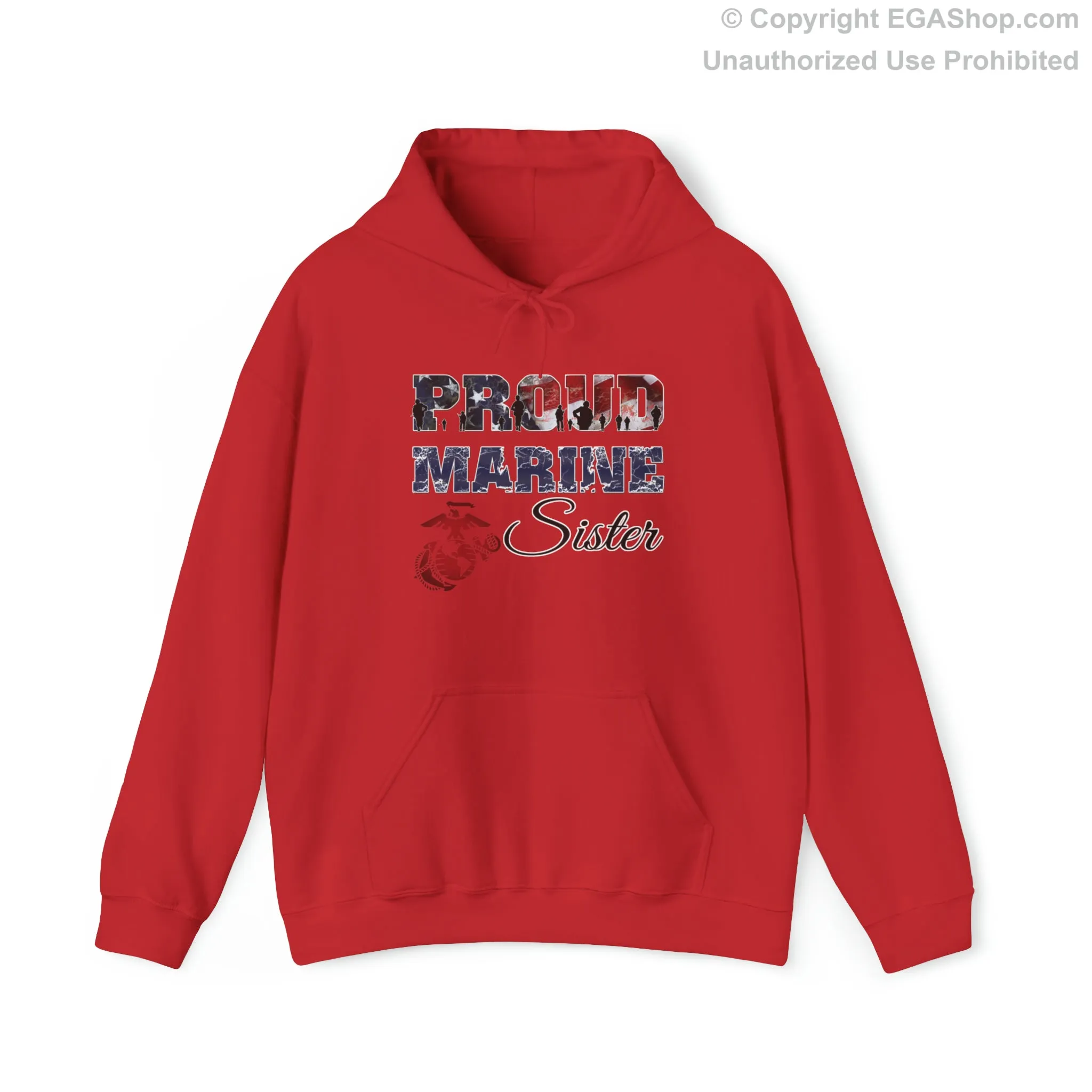 Hoodie Proud Marine Sister (Your Choice of Colors)