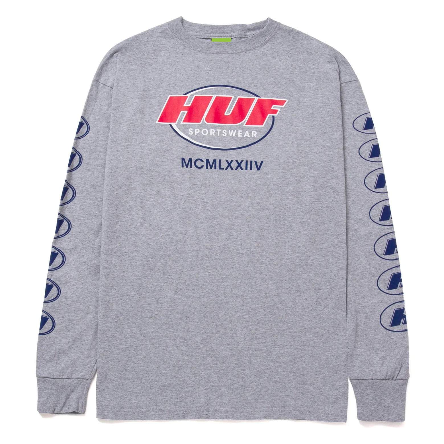 HUF T-SHIRT WARM UP LS ATHLETIC GREY