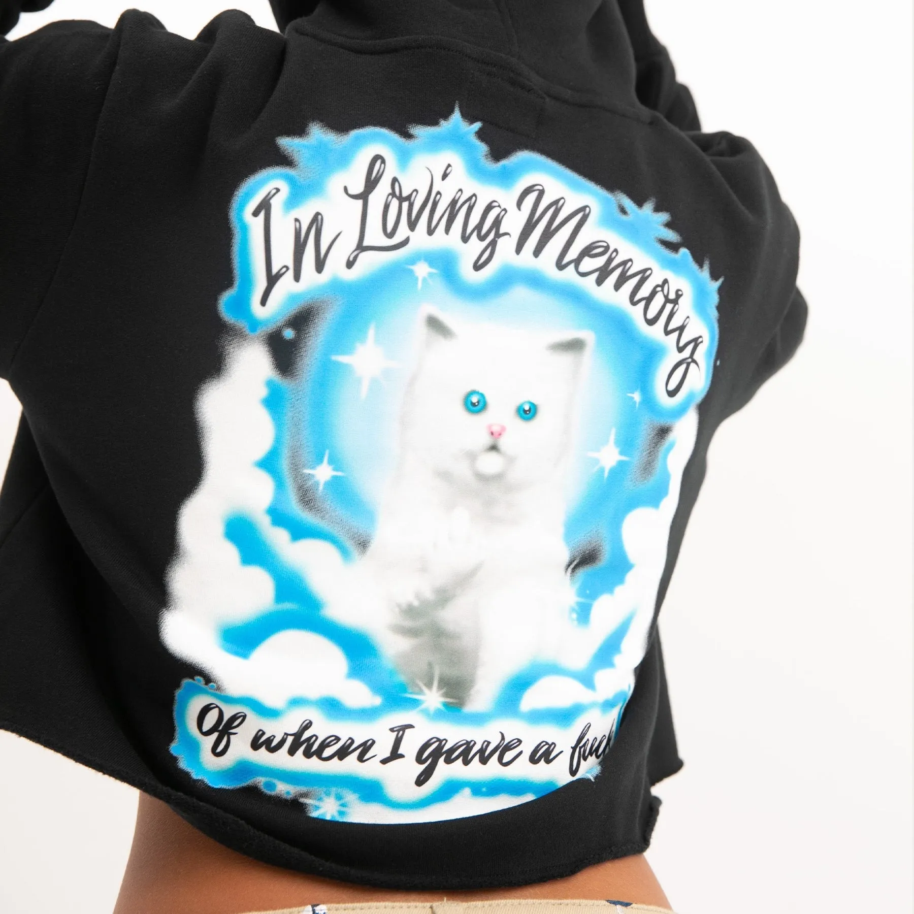 In Loving Memory Cropped Hoodie