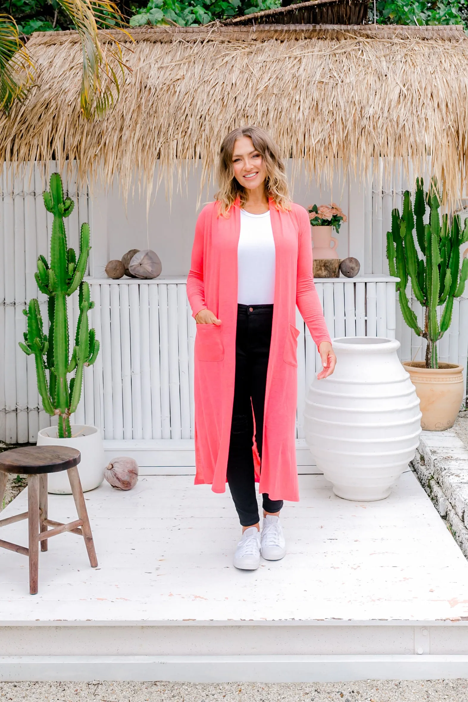 Jane Cardigan in Peach