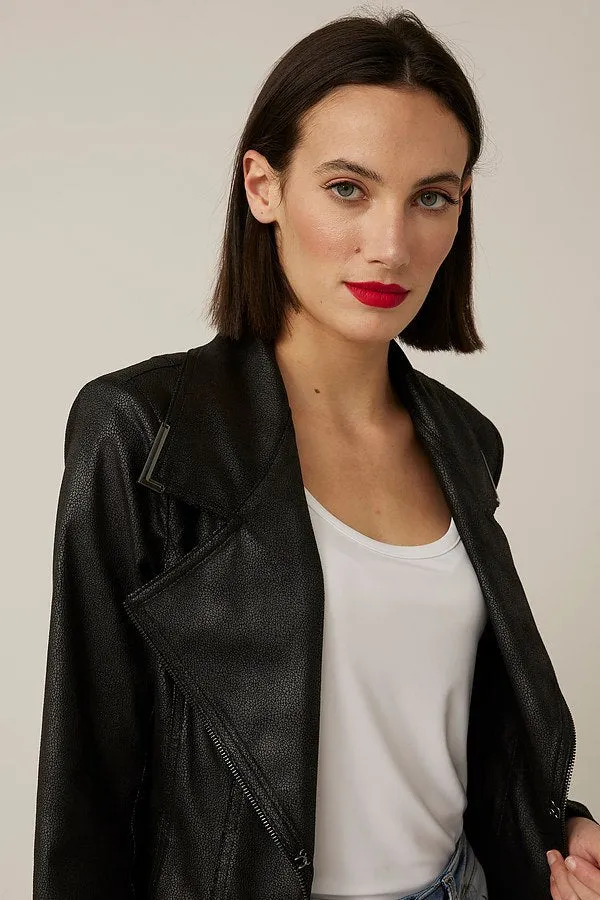 Joseph Ribkoff Faux Leather Moto Jacket