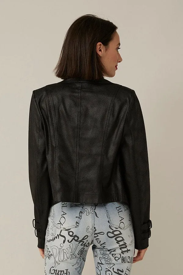 Joseph Ribkoff Faux Leather Moto Jacket