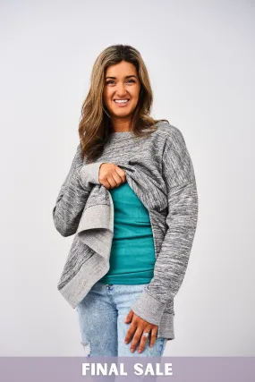 Latched Mama Deluxe Crewneck Nursing Pullover - Final Sale