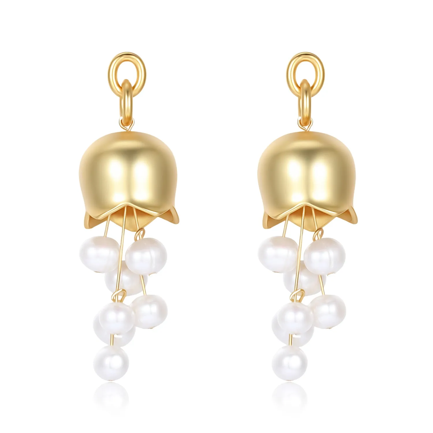 Lily of the valley pearl earrings