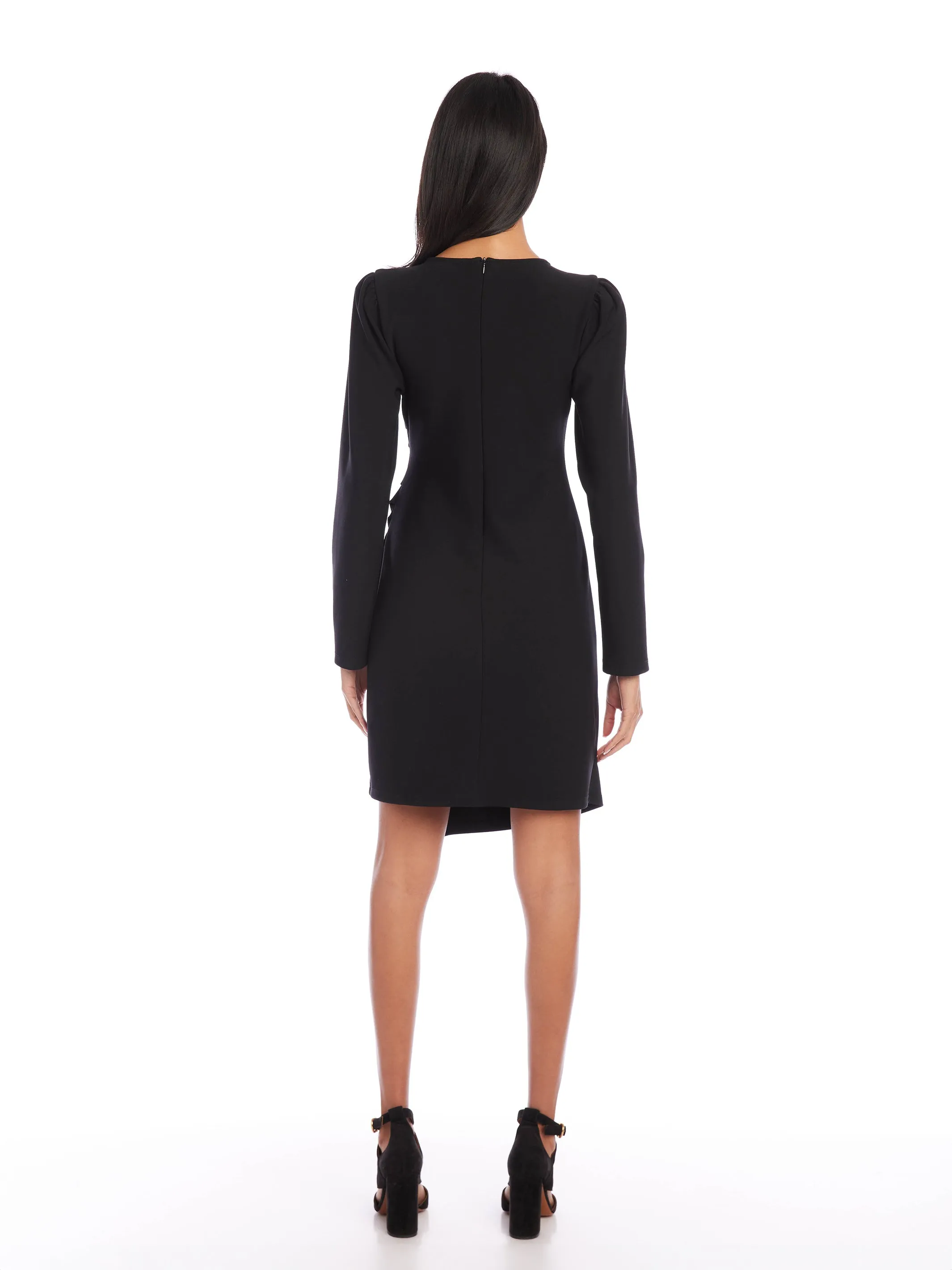 Long Sleeve Side Shirred Dress