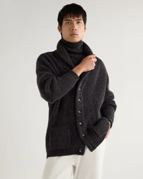 Men's Kensington Cashmere Cardigan Granite Blue