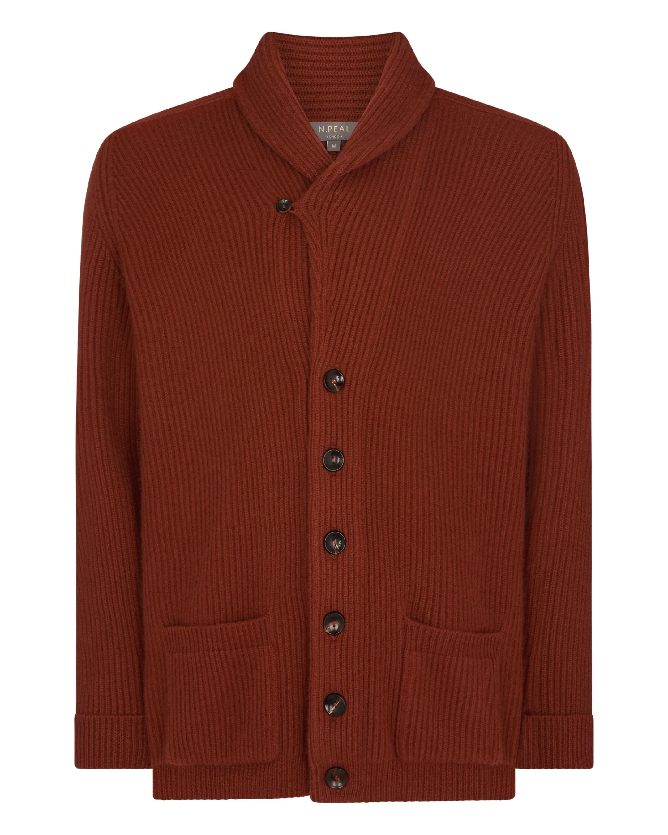 Men's Kensington Cashmere Cardigan Spice Orange