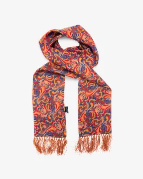 Men's Silk Aviator Scarf in Paisley - The Ocala Aviator