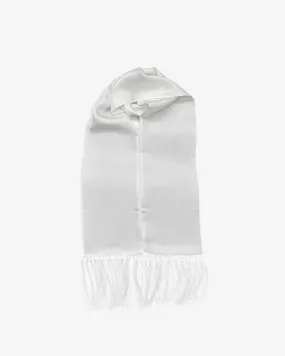 Men's Silk Aviator Scarf in White - The Air White Aviator