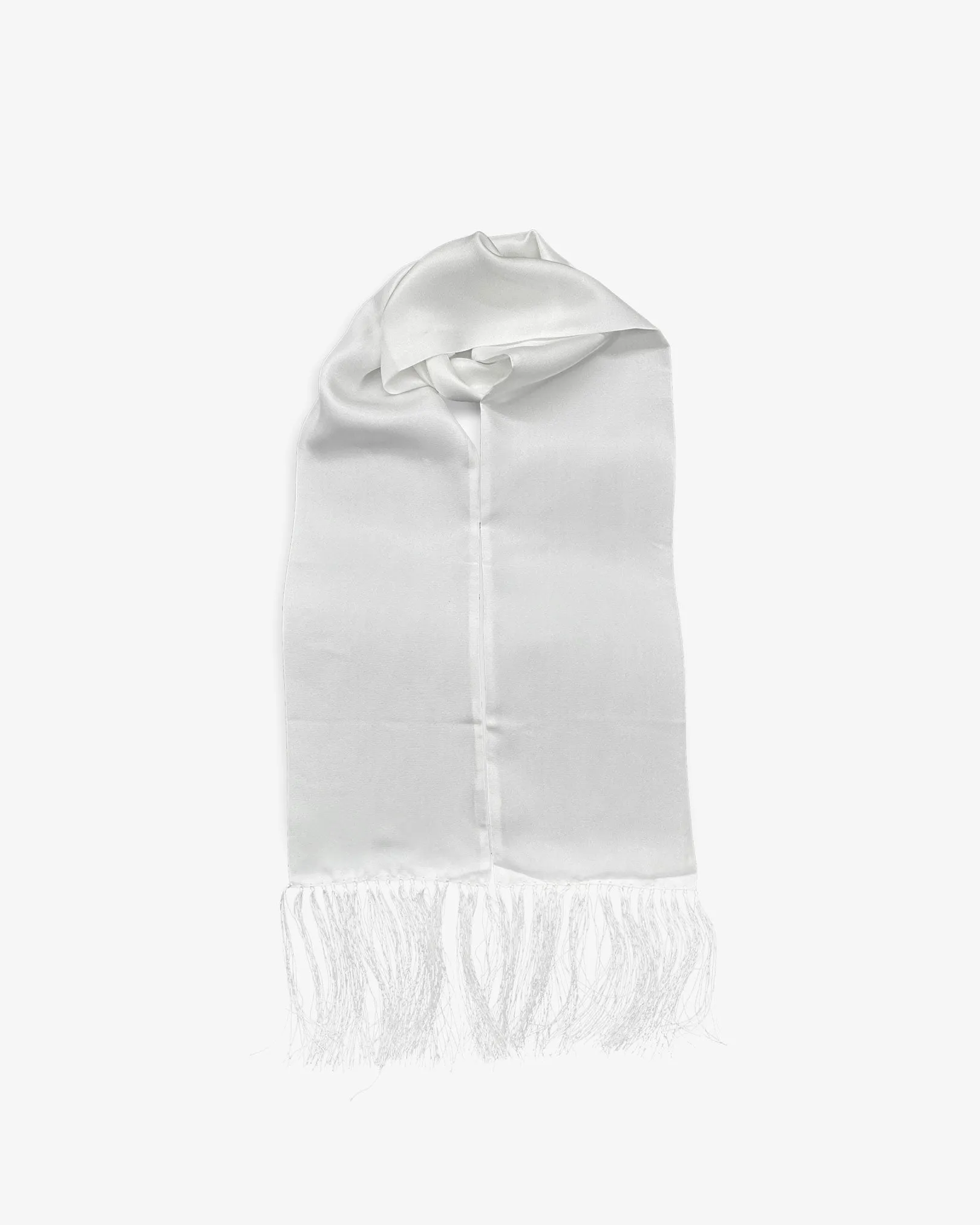 Men's Silk Aviator Scarf in White - The Air White Aviator