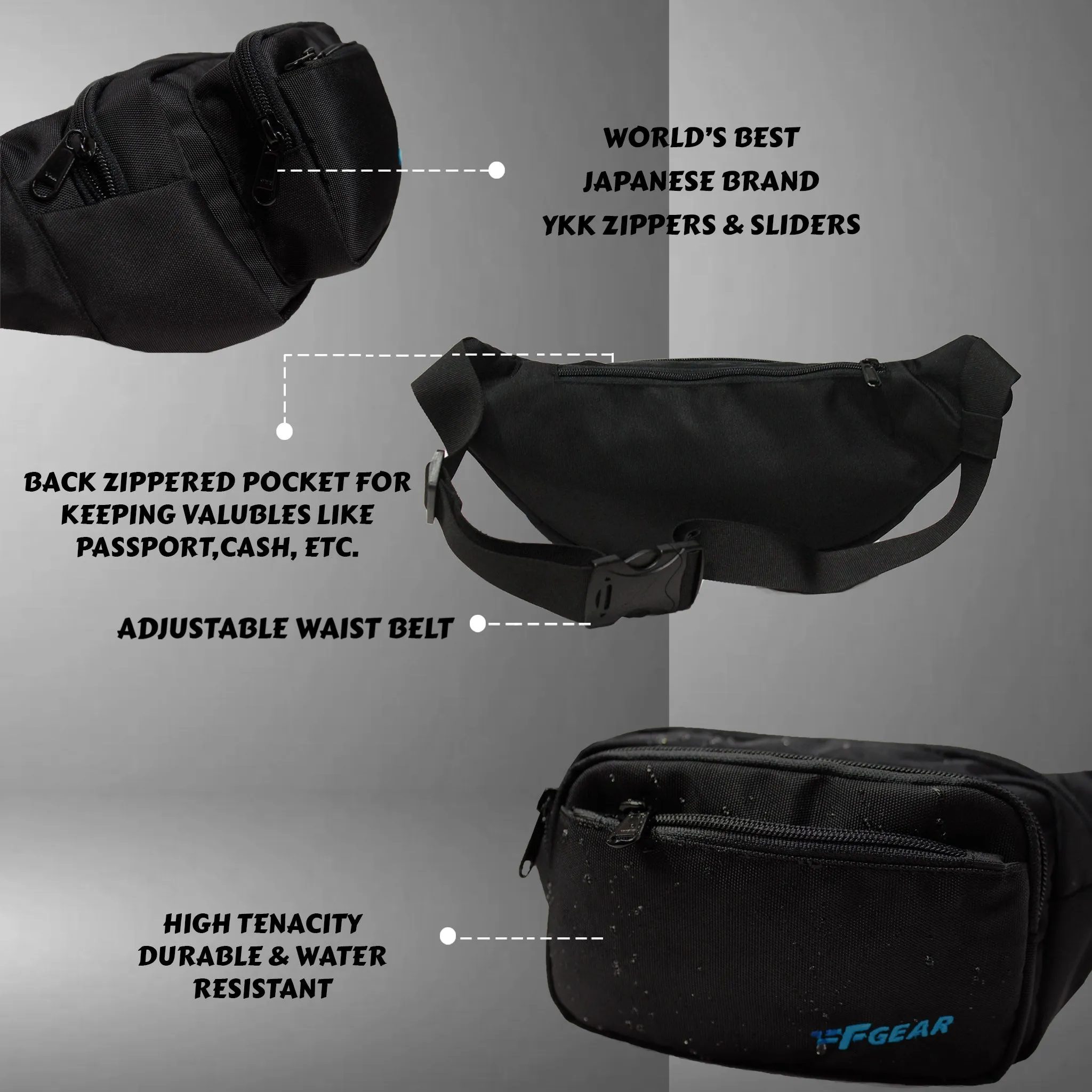 Miles Guc Black Waist Bag