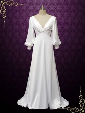 Minimalist Elegant Slim A-line Wedding Dress | CAY