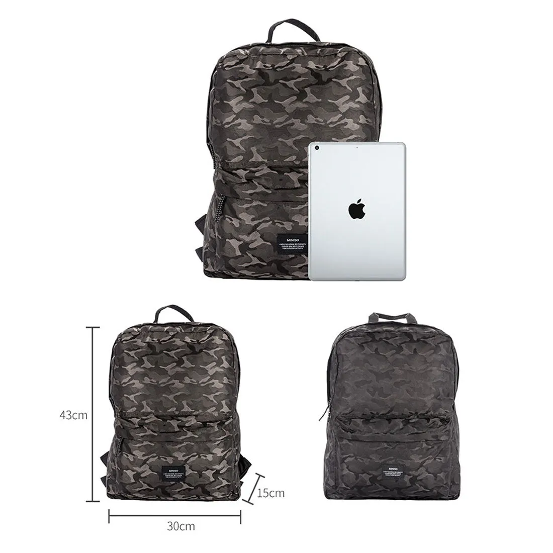 MINISO Camouflage Canvas Backpack