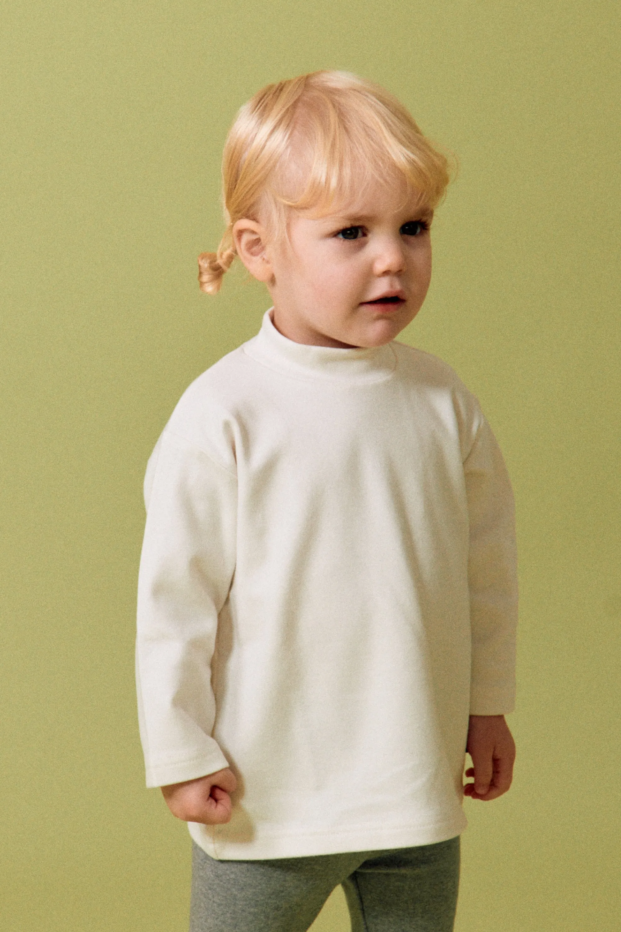 Modal Mock Neck T-shirt (1-6Y)