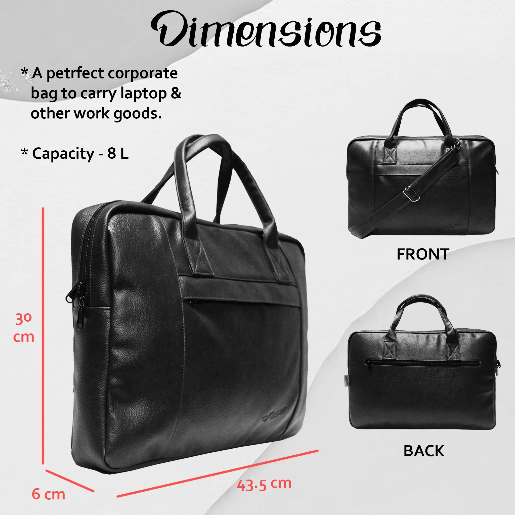 Nova Executive 8L Black Office Bag