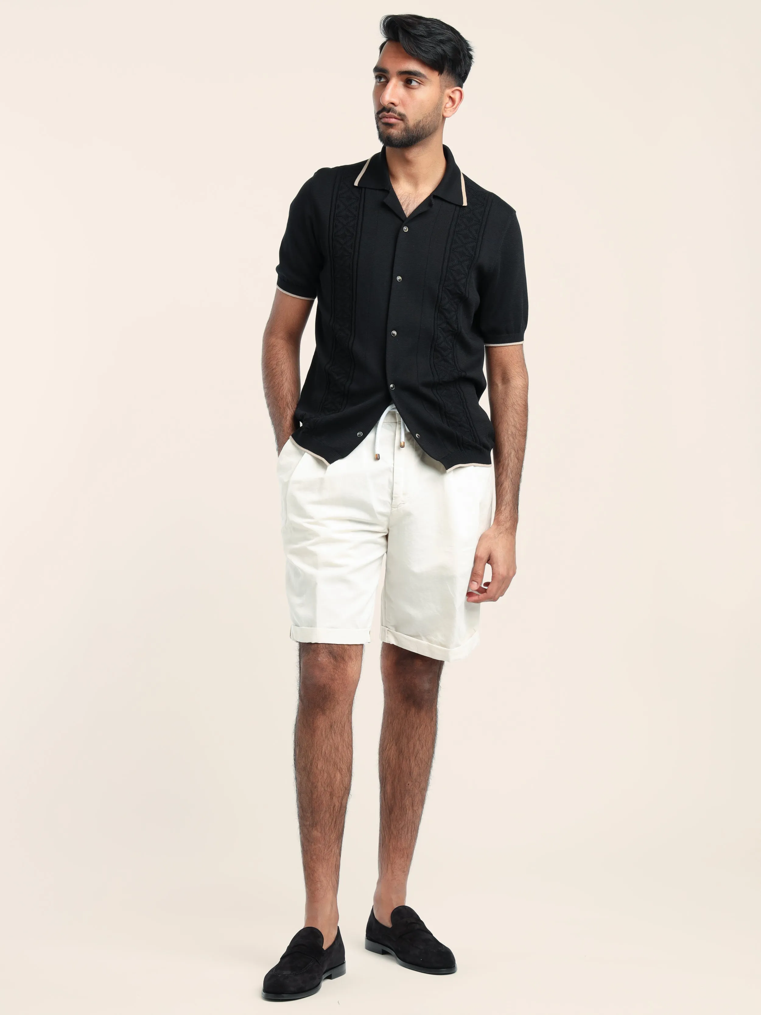 Oat Garment-Dyed Linen-Cotton Bermuda Shorts