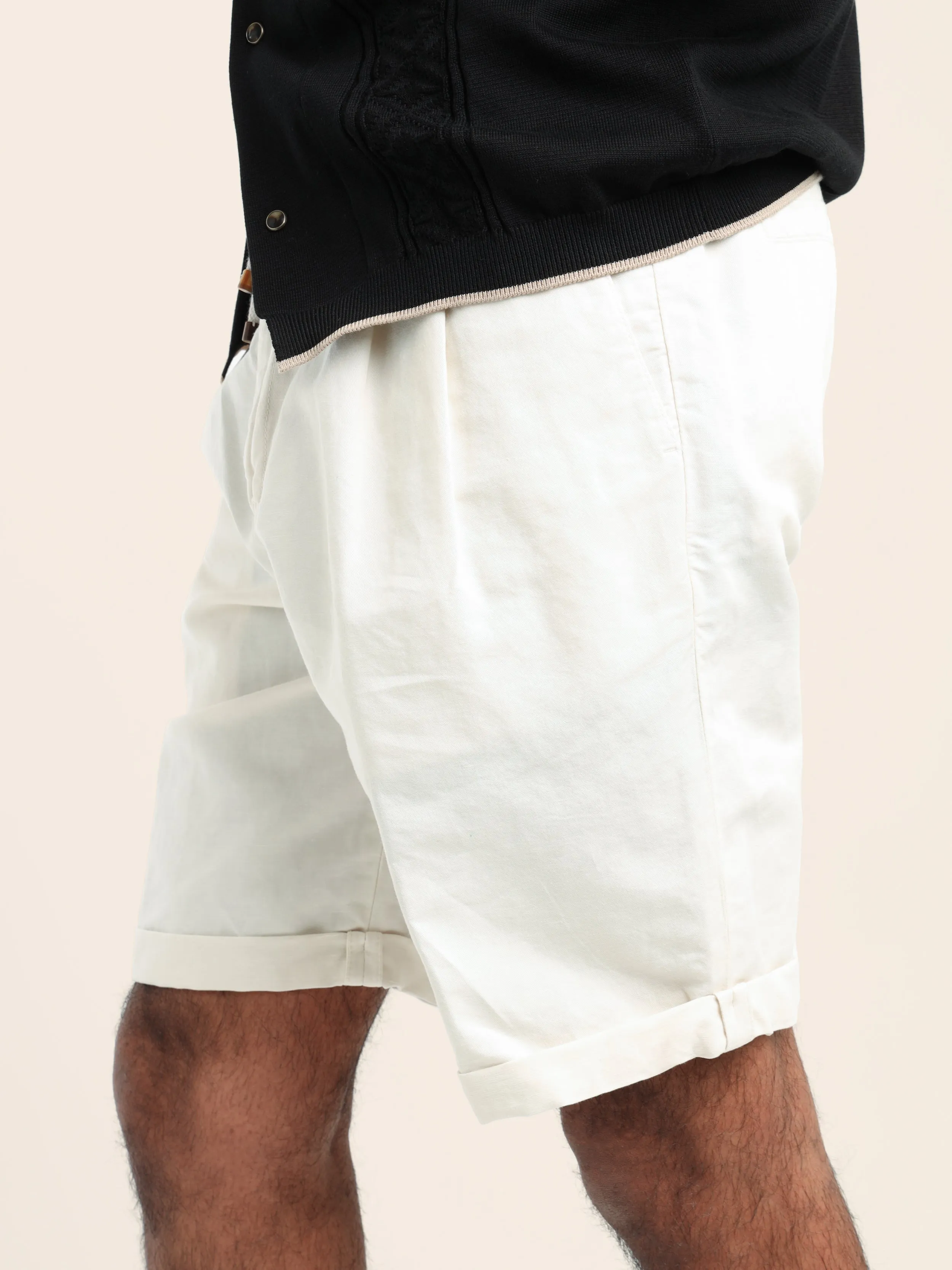 Oat Garment-Dyed Linen-Cotton Bermuda Shorts