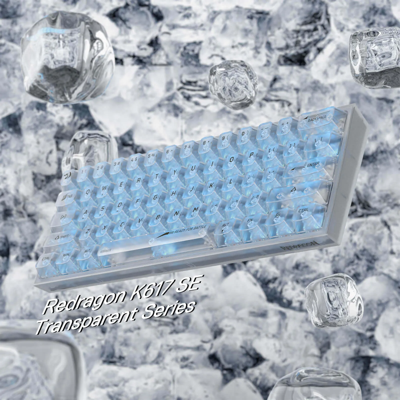 (Open Box) FIZZ K617 SE Full-Transparent Mechanical Keyboard