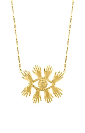 Open Your Eyes Gold Necklace