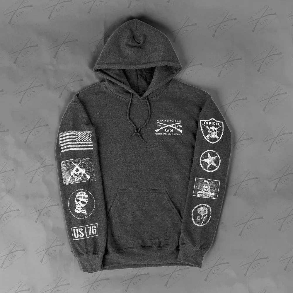 Patch Hoodie - Dark Heather