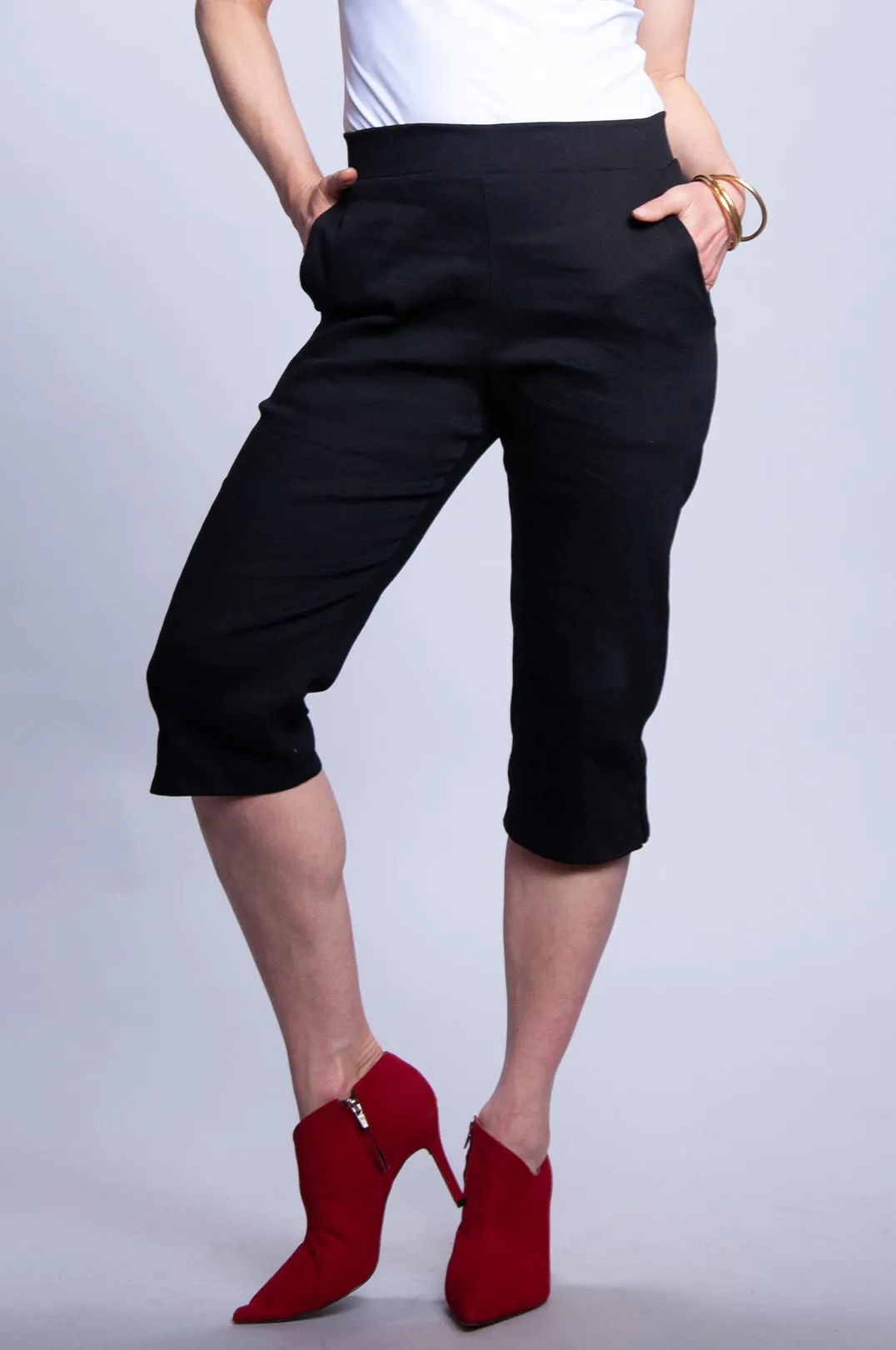 Peddle Pusher Pant - Black Denim