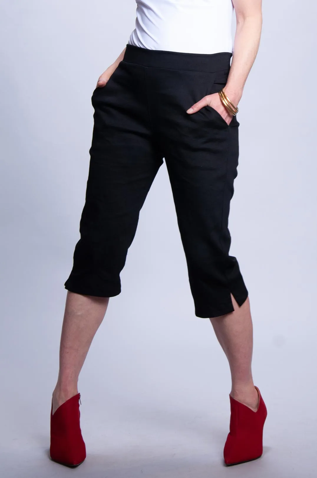 Peddle Pusher Pant - Black Denim