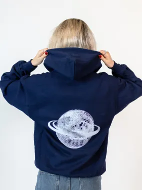 PLANET DISCO HOODIE (baksida tryck) - MARIN