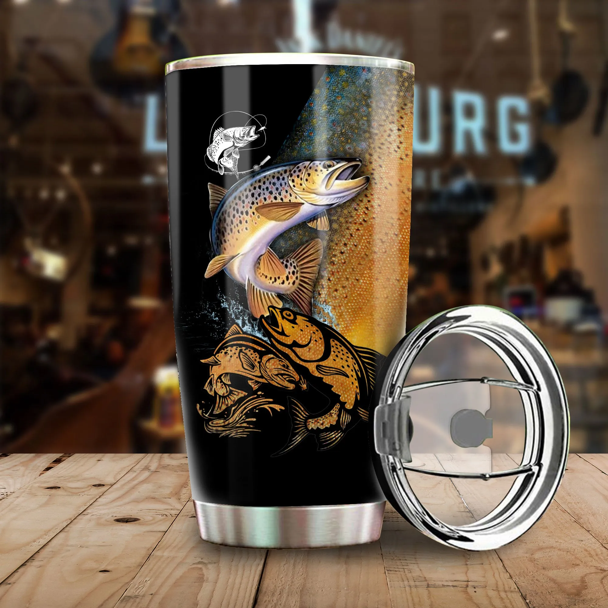 Pêche De La Truite, Mug Isotherme, Cadeau Pêcheur - MTPETR002