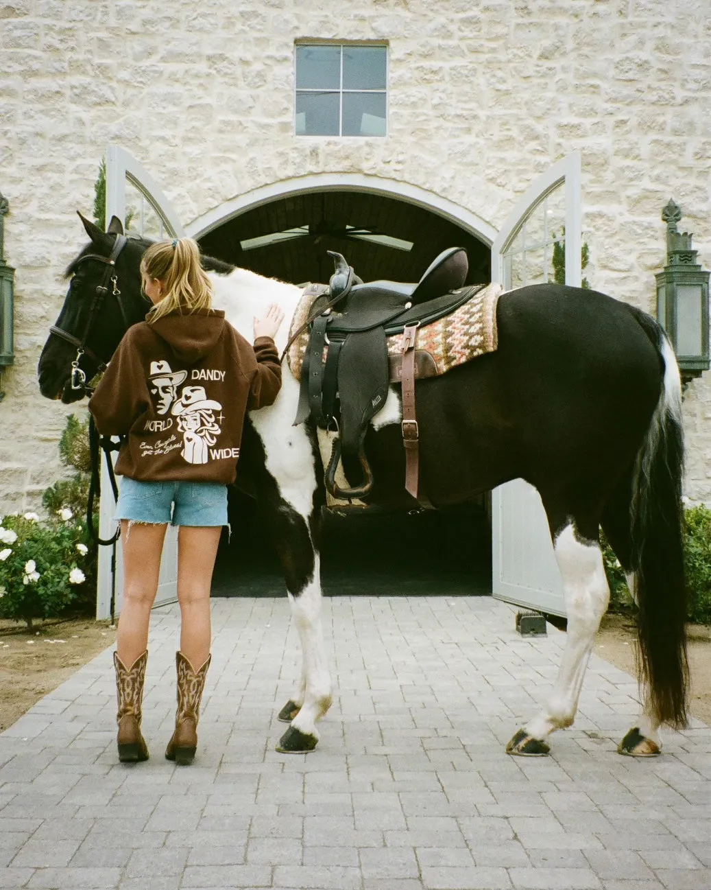 "Cowgirl" Oversized Lux Hoodie in Brown