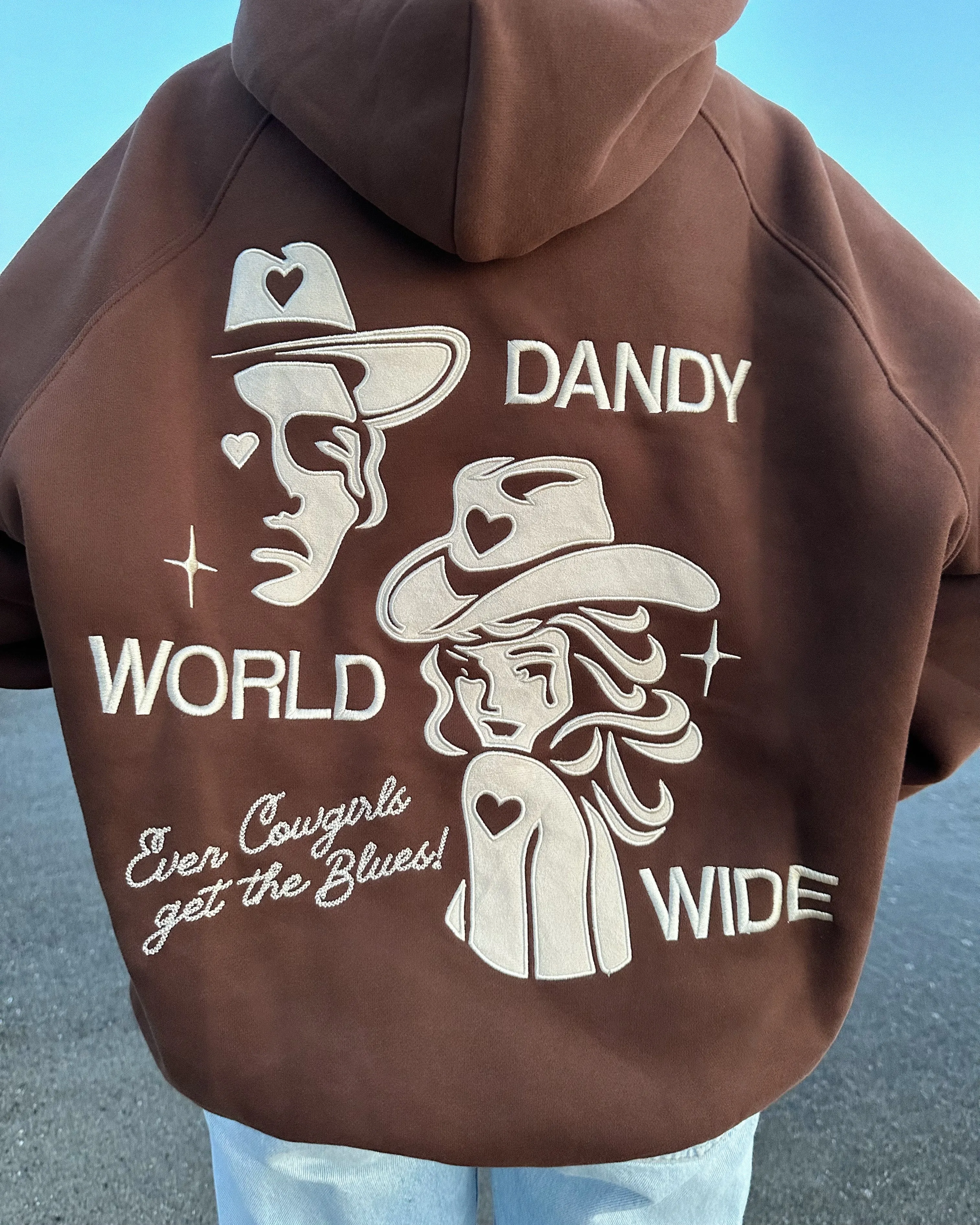 "Cowgirl" Oversized Lux Hoodie in Brown