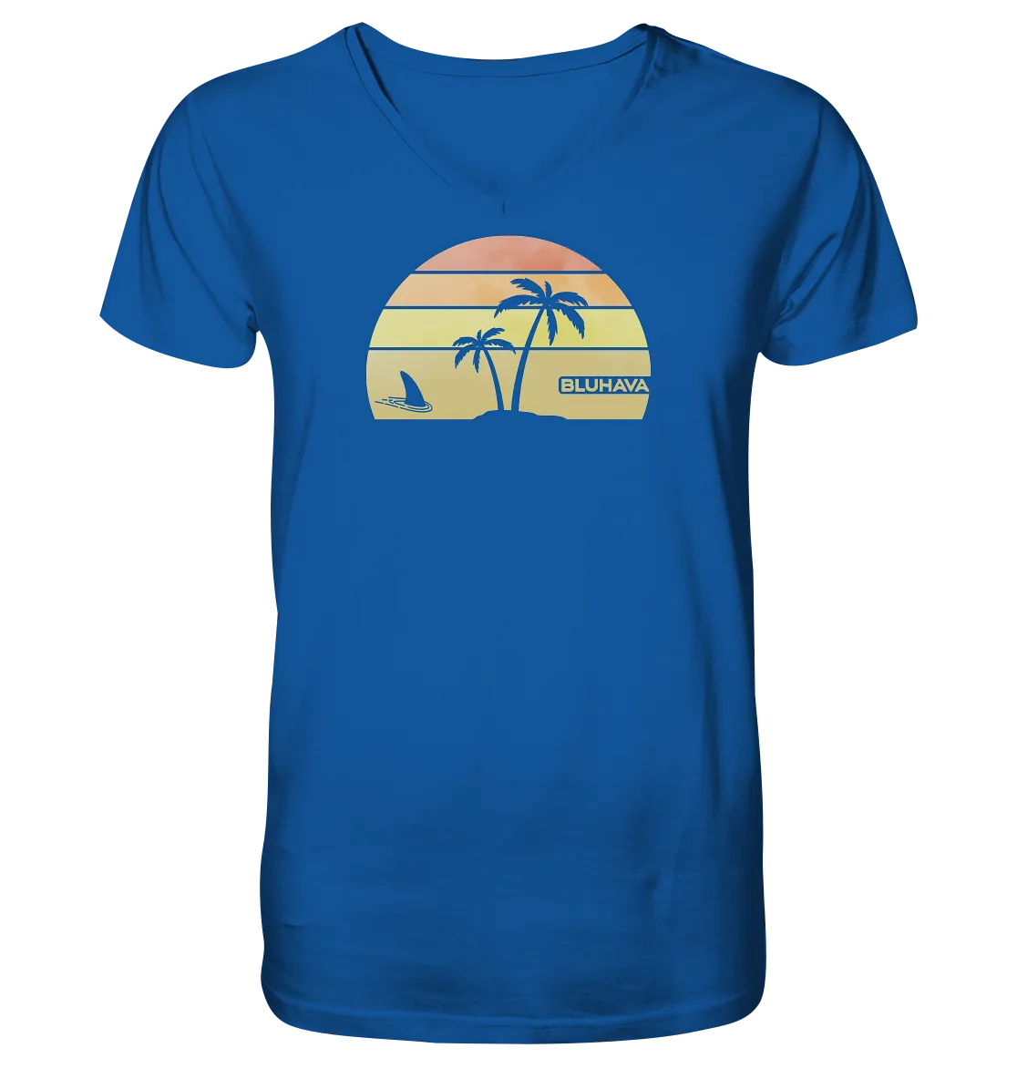 "Sunset Shark Place" - Herren Premium Organic V-Neck Shirt