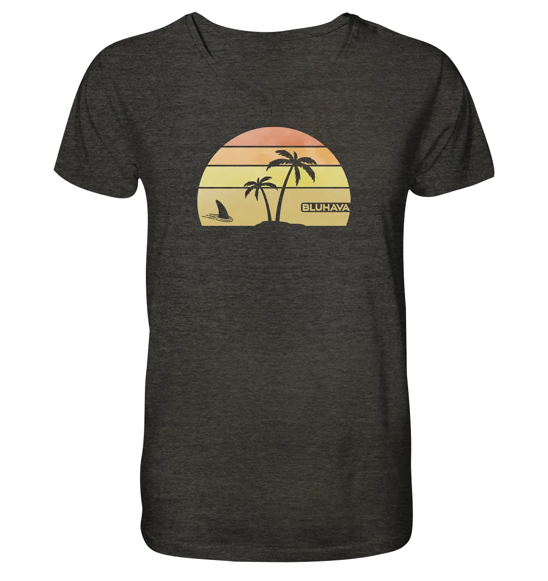 "Sunset Shark Place" - Herren Premium Organic V-Neck Shirt