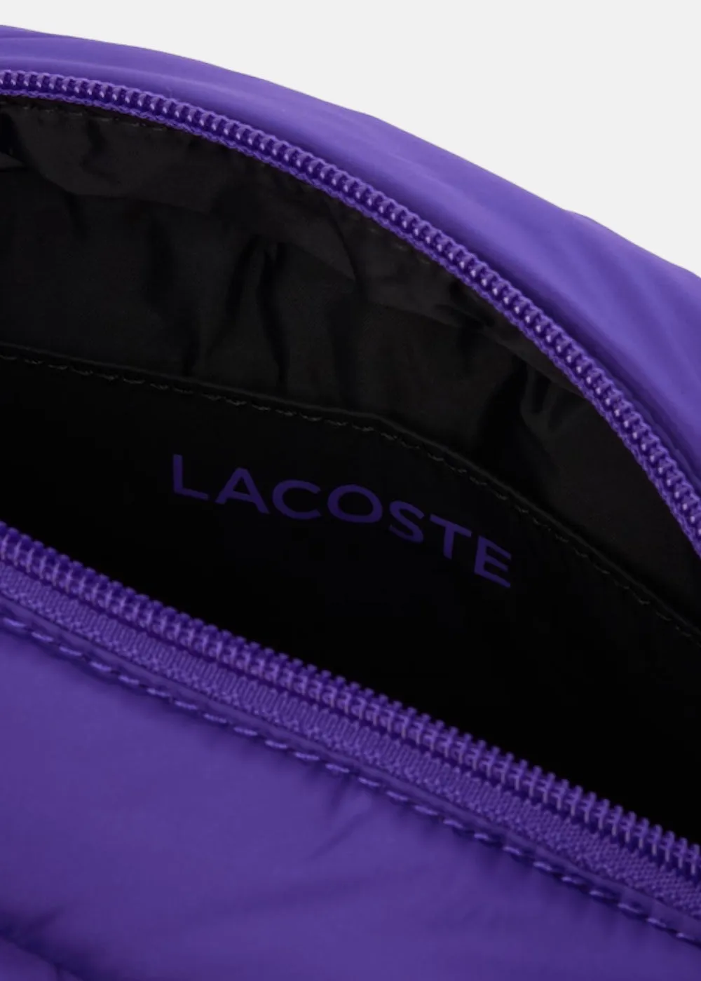 Sacoche Lacoste matelassé Puffy Croc violet