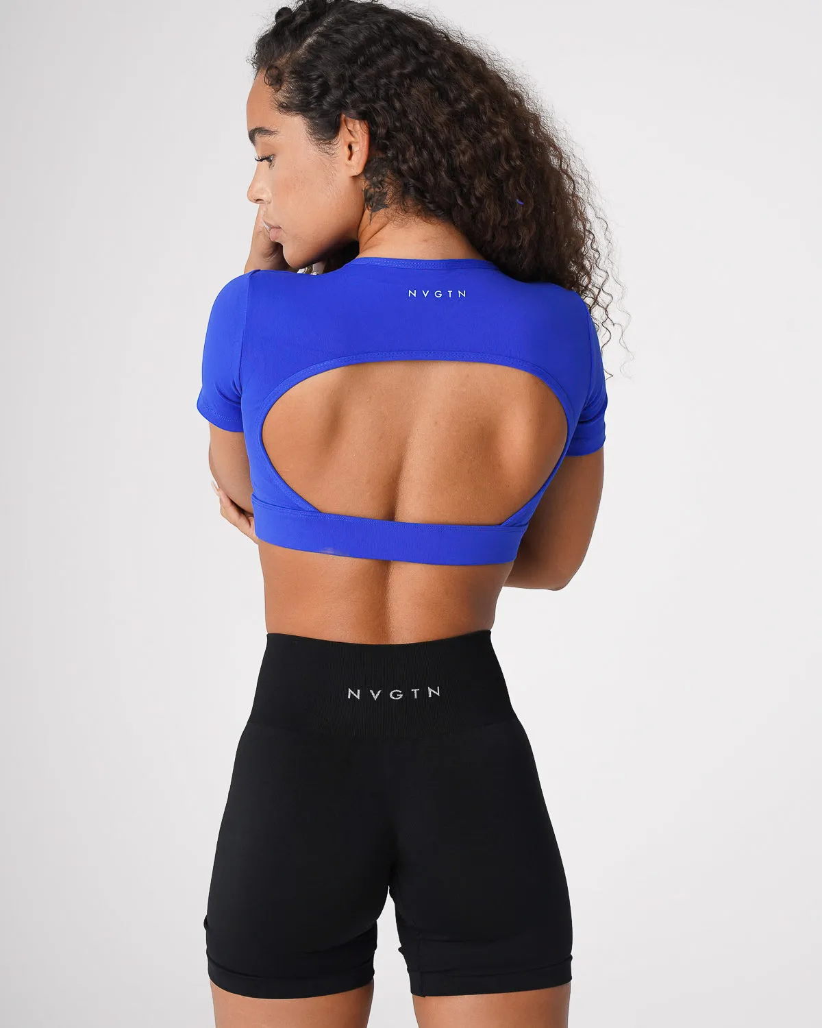 Sapphire Blue Open Back Tee